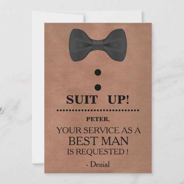Invitation Your Service as a Best man Request (Devant)