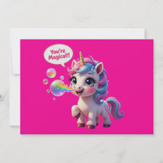 Invitation You're Magical! Unicorn