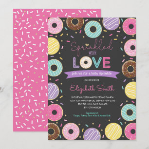 Invitation Yummy Doughnut Girl Baby Sprinkboard