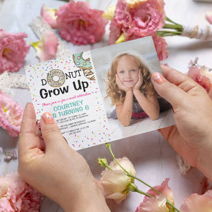 Invitation Yummy Scrummy 'Ne grandis pas' Photo Anniversaire