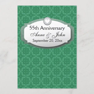 Invitation Z28 Vert Émeraude 55e Anniversaire