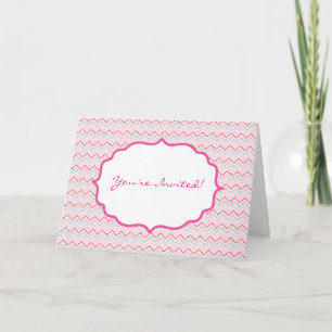 Invitation Zag Rose Et Bleu Zig