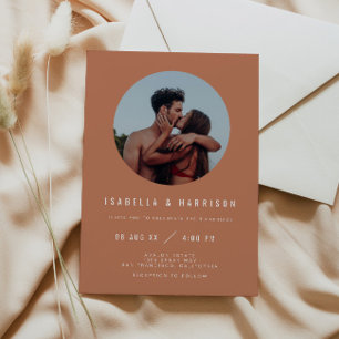 Invitation ZARA Burnt Orange Photo QR Code Mariage