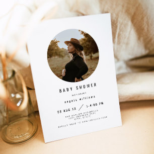 Invitation Zara - Simple Baby shower photo minimaliste modern