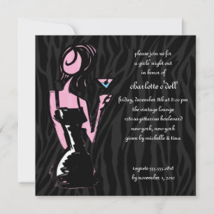 Invitation zebra black de