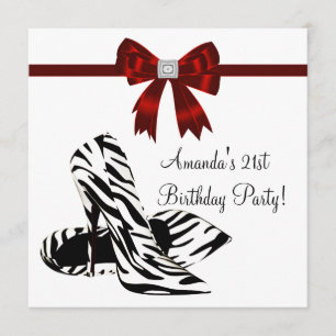 Invitation Zebra High Heels Fête des femmes 21ème Anniversair