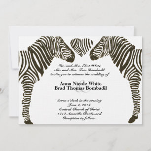 Invitation Zebra Love