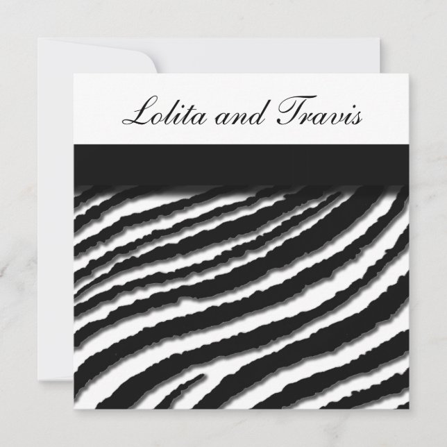 Invitation Zebra Stripe (Devant)