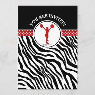 Invitation Zèbre personnalisé Imprimer la poésie ou le poème