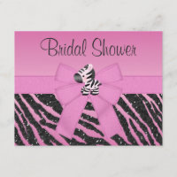 Zèbre rose mignon et Fête de la mariée imprimée