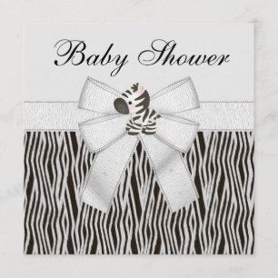 Invitation Zèbres et Baby showers Posters de animaux