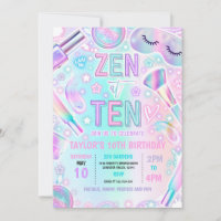 Zen At Ten Party Pastel Maquillage Spa 10e anniver