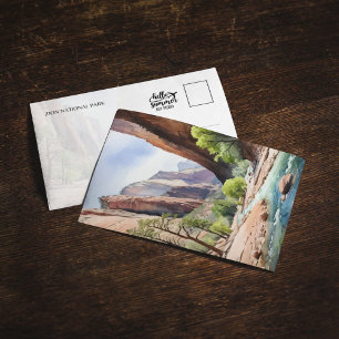 Invitation Zion National Park Utah Watercolor