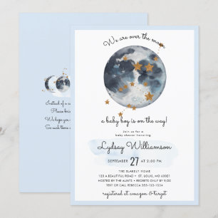 Invitation Zodiac sur le Baby shower de la Lune