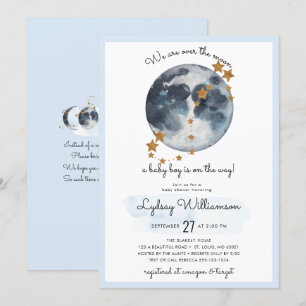 Invitation Zodiac sur le Baby shower de la Lune