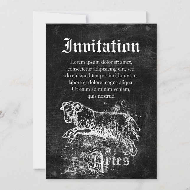 Invitation Zodiac Vintage (Devant)