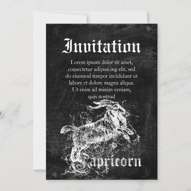 Invitation Zodiac Vintage Capricorne (Devant)