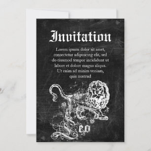 Invitation Zodiac Vintage Leo