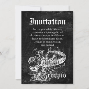 Invitation Zodiac Vintage Scorpio
