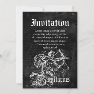 Invitation Zodiaque Sagittaire Vintage