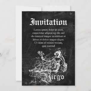Invitation Zodiaque Vierge Vintage