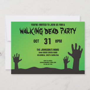 Invitation Zombie Arms Halloween