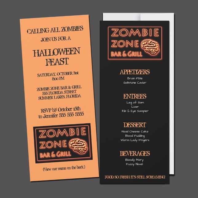 Invitation Zombie Zone Halloween (Créateur téléchargé)