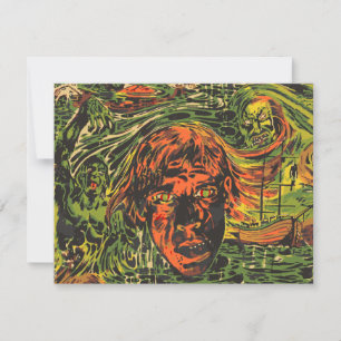 Invitation Zombies d'Halloween vintage, Art de rue Grafitti