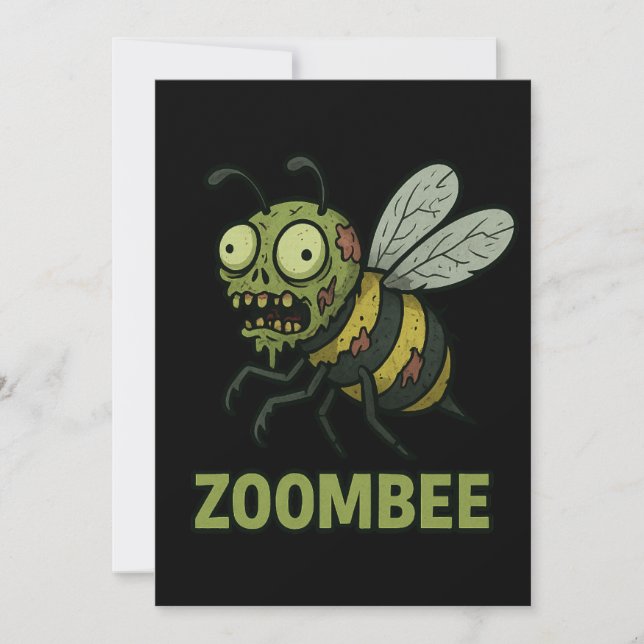 Invitation Zoombee – Conception de dessin animé drôle de abei (Devant)