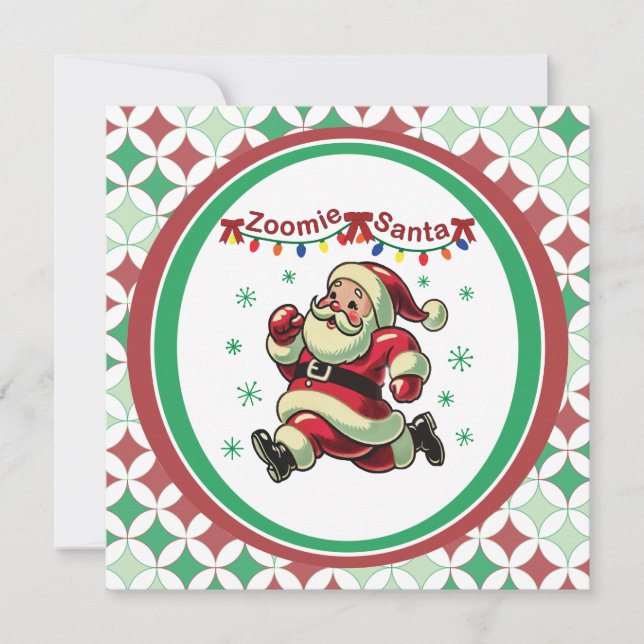 Invitation Zoomie Père Noël Noël (Devant)