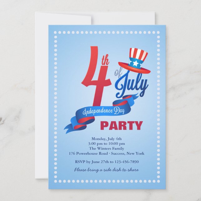 Invitations 4 juillet (Devant)