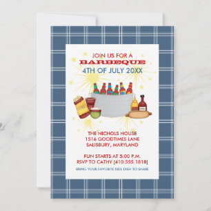 Invitations 4 juillet BBQ Party