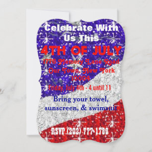 Invitations 4 juillet - personnalisables - Événeme