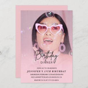 Invitations à 15e anniversaire Anniversaire Dîner 