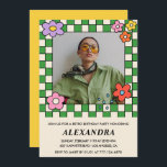 Invitations à 17e anniversaire Fleurs Super rétro<br><div class="desc">Invitations à 17e anniversaire Retro Super Fleurs vintage</div>