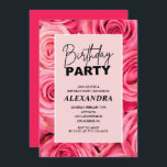 Invitations à 17e anniversaire Roses de fête Flora<br><div class="desc">Invitations de 17e anniversaire fête d'anniversaire Floral rose roses chic élégant</div>