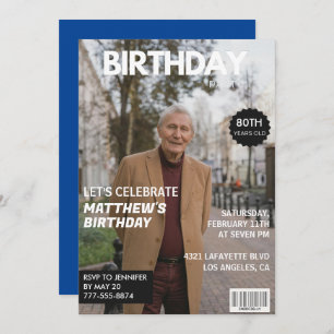Invitations à 80e anniversaire Hommes Him Magazine