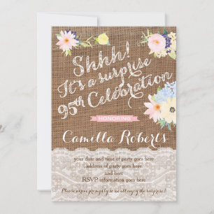 Invitations à 95e anniversaire, invitations de fêt