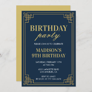 Invitations à 9e anniversaire Anniversaire fête fi