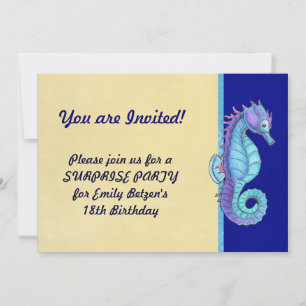 Invitations à Blue Seahorse