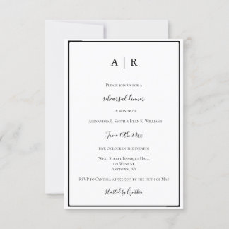 Invitations à dîner de répétition monogramme