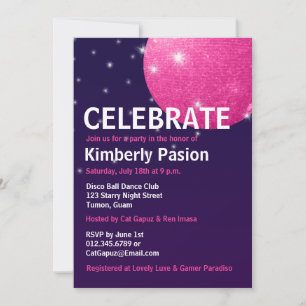 Invitations à Disco Ball Party