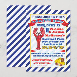 Invitations à ébullition du homard