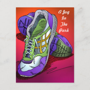 Invitations à la course de jogging orange pour enc