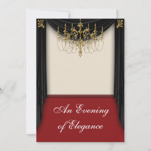 Invitations à la Cravate noire Glitz Glamor