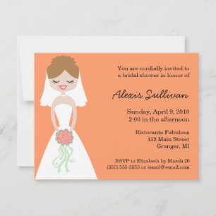 Invitations à la douche nuptiale de la mariée mûre
