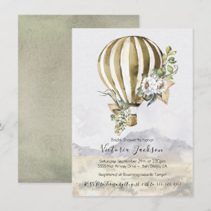 Invitations à la douche nuptiale du ballon d'air c
