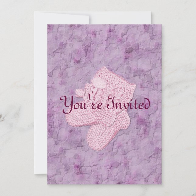 Invitations à la douche pour bébés filles (Devant)