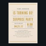 Invitations à la fête d'anniversaire Big Type 80th<br><div class="desc">80e anniversaire surprise invitations à la fête avec un design ludique couleur claire.  Customisez le libellé pour répondre aux besoins de votre fête d'anniversaire.</div>