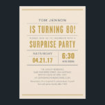 Invitations à la fête d'anniversaire Big Type 80th<br><div class="desc">80e anniversaire surprise invitations à la fête avec un design ludique couleur claire.  Customisez le libellé pour répondre aux besoins de votre fête d'anniversaire.</div>